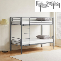 Pat supraetajat twin 2 persoane Maldon, multifunctional,  90x200x170 cm